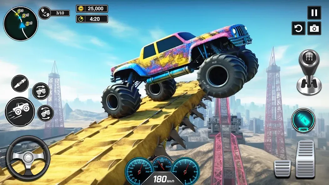 Monster Truck Games- Car Games МОД/Взлом [Бесконечные деньги, Монеты и Мега MOD] Screenshot 2