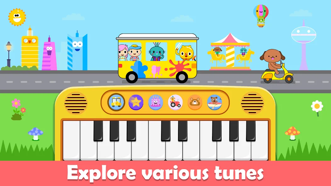 Baby Piano Kids Music Games МОД/Взлом [Много денег, Монет и Все открыто] Screenshot 1