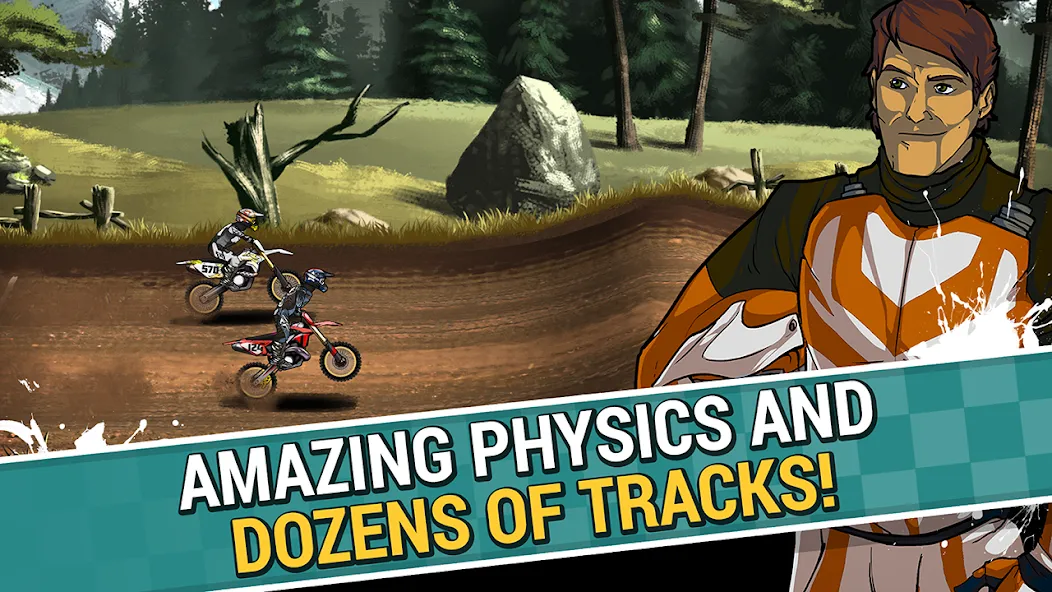 Mad Skills Motocross 2 (Мад Скилс Мотокросс 2) МОД/Взлом [Деньги, Монеты и Меню MOD] Screenshot 1