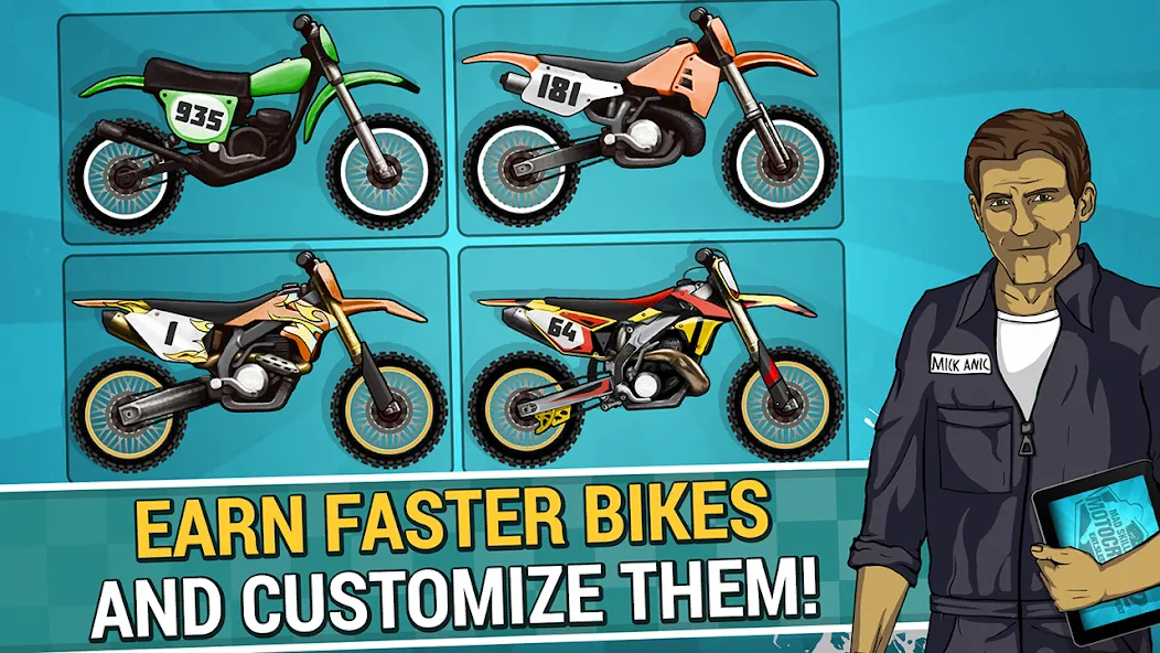 Mad Skills Motocross 2 (Мад Скилс Мотокросс 2) МОД/Взлом [Деньги, Монеты и Меню MOD] Screenshot 2