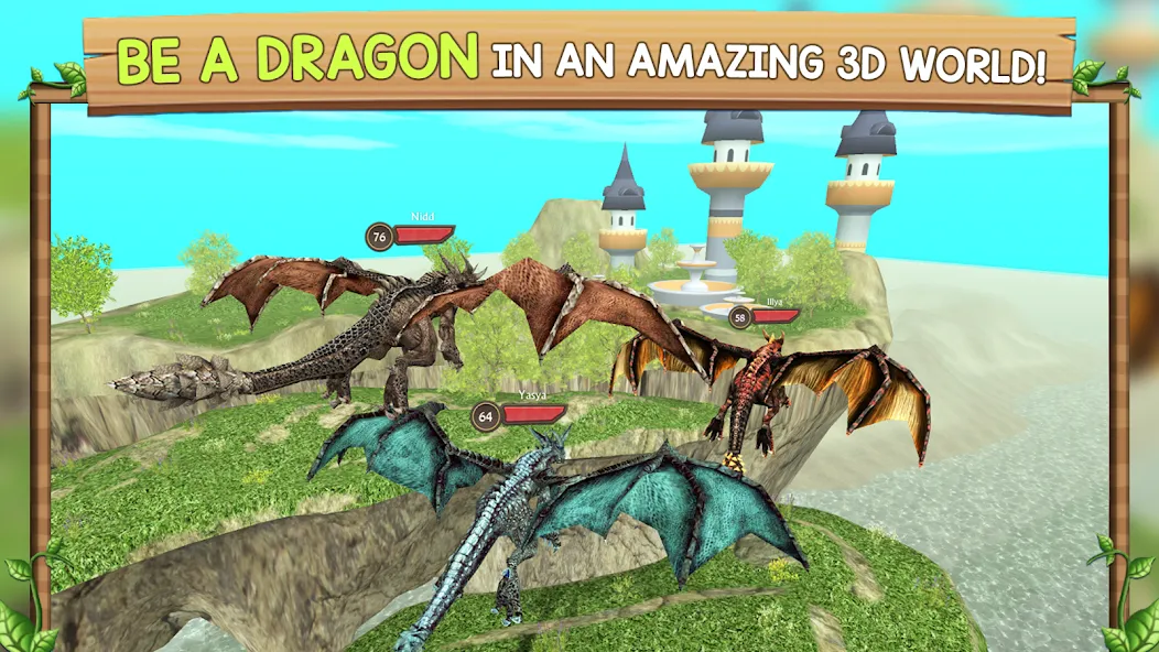 Dragon Sim Online: Be A Dragon МОД/Взлом [Много монет, Открытые уровни и Мега MOD] Screenshot 1