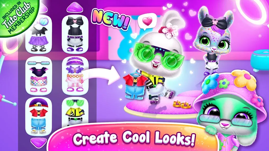 Bunnsies - Happy Pet World (Баннсиз) МОД/Взлом [Деньги, Монеты и Меню MOD] Screenshot 1