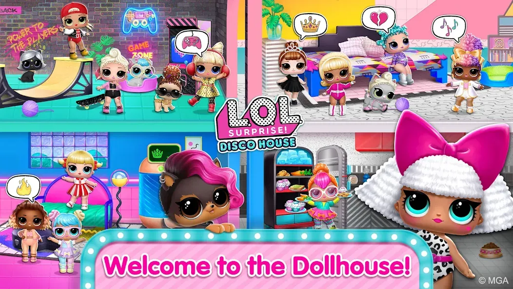 L.O.L. Surprise! Disco House МОД/Взлом [Все открыто, Дополнительные деньги и Меню MOD] Screenshot 2