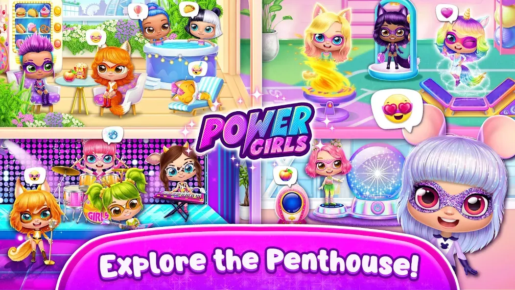Power Girls - Fantastic Heroes МОД/Взлом [Деньги, Монеты и Меню MOD] Screenshot 3