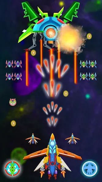 Galaxy Shooting: Alien Attack (Гэлэкси Шутинг) МОД/Взлом [Много денег, Монет и Все открыто] Screenshot 4