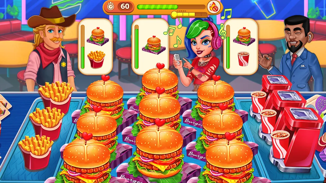 Cooking Max: Restaurant Games (Кукинг Макс) МОД/Взлом [Бесконечные деньги, Монеты и Мега MOD] Screenshot 4