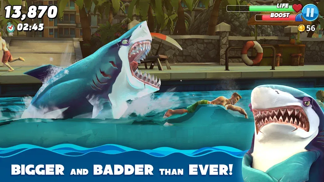 Hungry Shark World (Хангри Шарк Ворлд) МОД/Взлом [Бесконечные деньги, Монеты и Мега MOD] Screenshot 1
