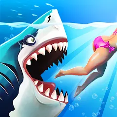 Скачать Hungry Shark World Взлом на много денег и алмазов на Андроид бесплатно