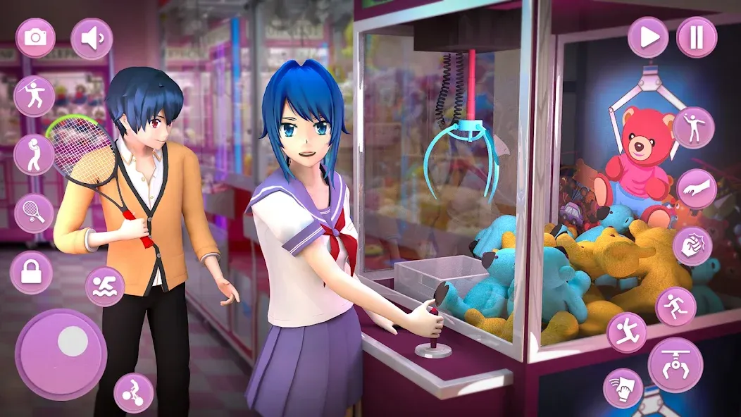Anime School Girl Simulator 3D МОД/Взлом [Много денег, Монет и Все открыто] Screenshot 4