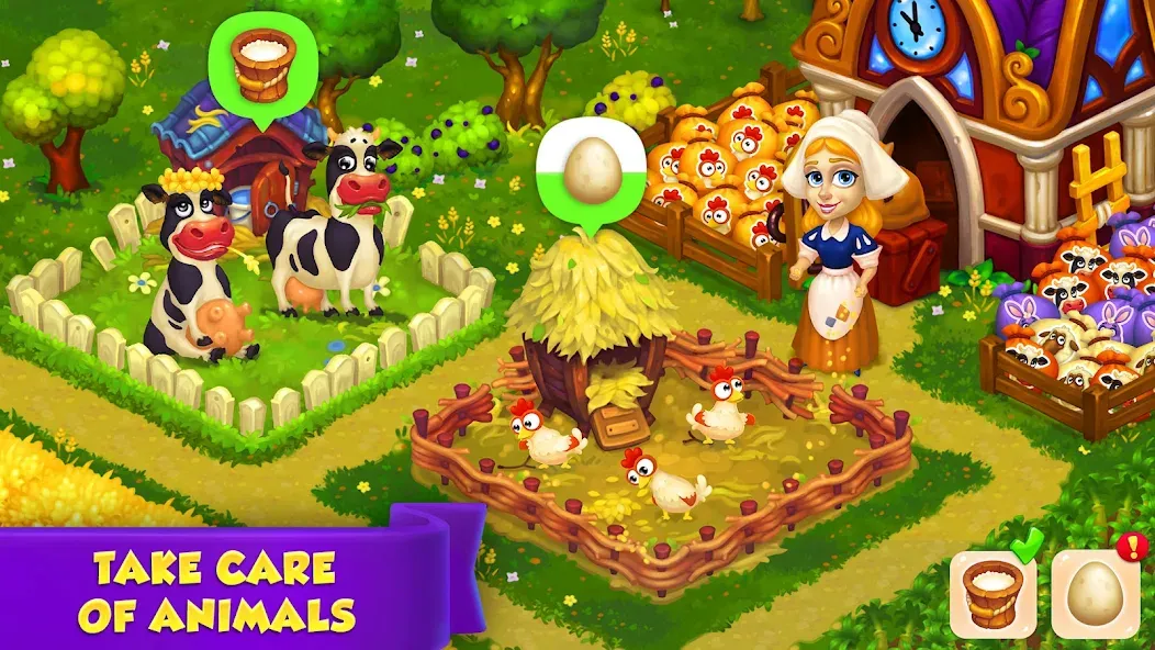 Royal Farm (Ройал Фарм) МОД/Взлом [Много денег, Монет и Все открыто] Screenshot 2