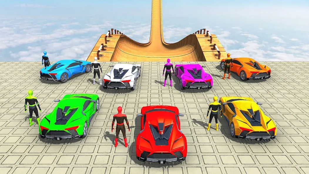 Mega Ramp Car Games Car Stunts МОД/Взлом [Все открыто, Дополнительные деньги и Меню MOD] Screenshot 1