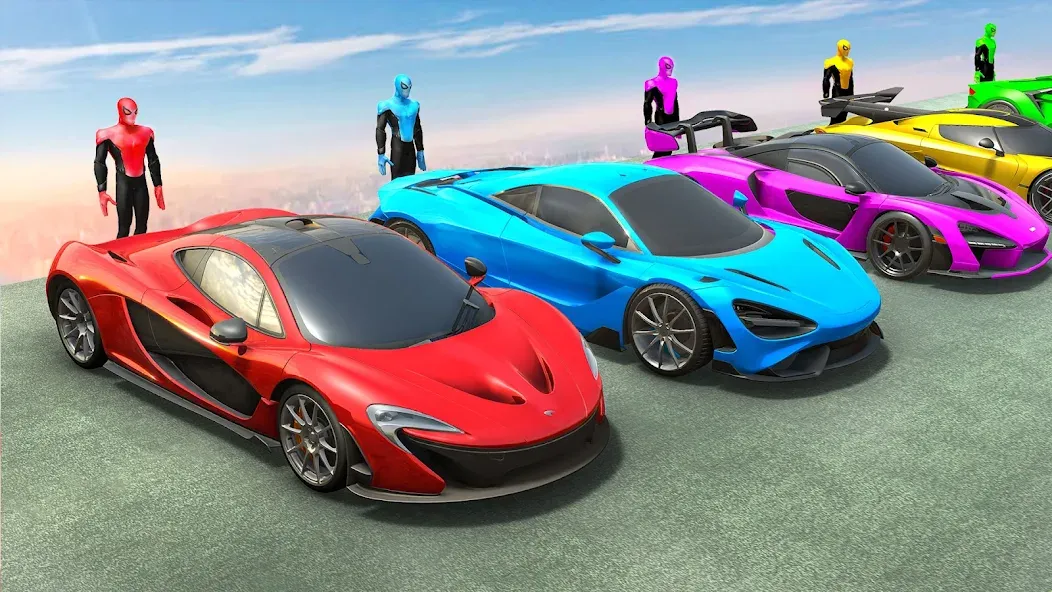 Mega Ramp Car Games Car Stunts МОД/Взлом [Все открыто, Дополнительные деньги и Меню MOD] Screenshot 2