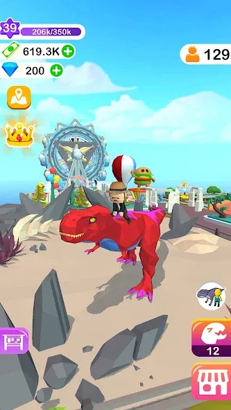 Dino Tycoon - 3D Building Game МОД/Взлом [Много монет, Открытые уровни и Мега MOD] Screenshot 4
