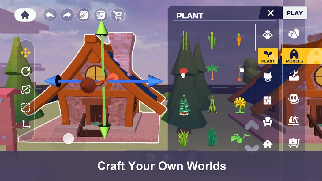 Uni - Craft your world (Юни) МОД/Взлом [Меню, Бесконечные монеты и Открытые уровни] Screenshot 1