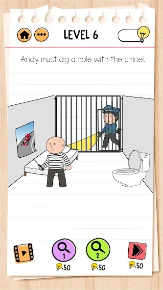 Brain Test 2: Tricky Stories (Брейн тест 2) МОД/Взлом [Бесконечные деньги, Монеты и Мега MOD] Screenshot 3