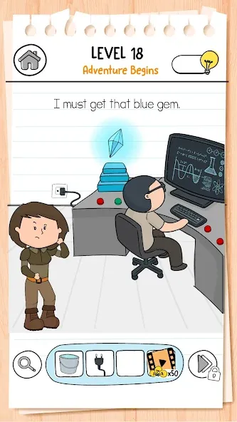 Brain Test 3: Tricky Quests (Тест на умение мыслить 3) МОД/Взлом [Деньги, Монеты и Меню MOD] Screenshot 1