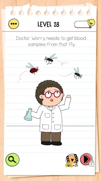 Brain Test 4: Tricky Friends (Брейн Тест 4) МОД/Взлом [Деньги, Монеты и Меню MOD] Screenshot 3