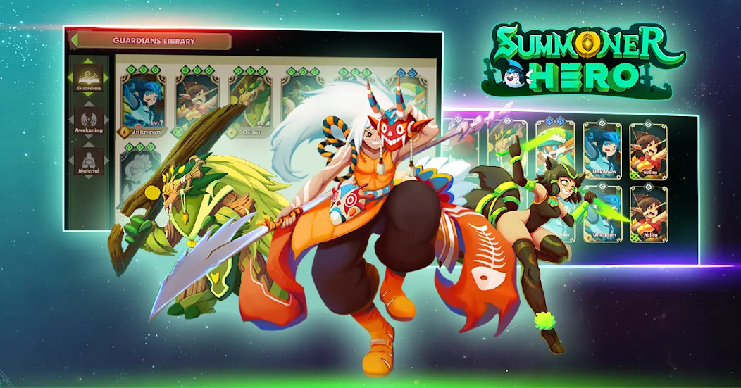 Summoner Hero: Epic Battle (Саммонер Хиро) МОД/Взлом [Все открыто, Дополнительные деньги и Меню MOD] Screenshot 4