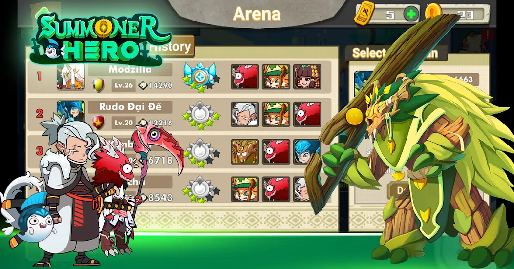 Summoner Hero: Epic Battle (Саммонер Хиро) МОД/Взлом [Все открыто, Дополнительные деньги и Меню MOD] Screenshot 5