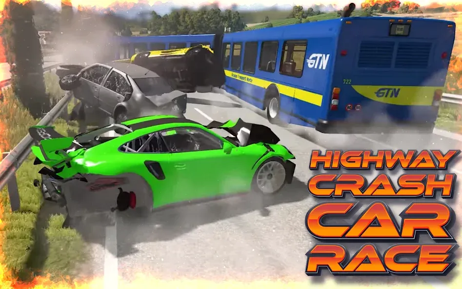Highway Crash Car Race МОД/Взлом [Много денег, Монет и Все открыто] Screenshot 3
