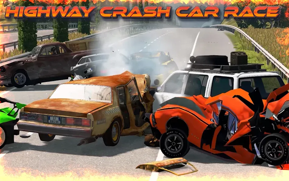 Highway Crash Car Race МОД/Взлом [Много денег, Монет и Все открыто] Screenshot 4