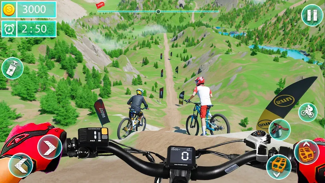 MTB Downhill: BMX Racer МОД/Взлом [Все открыто, Дополнительные деньги и Меню MOD] Screenshot 3