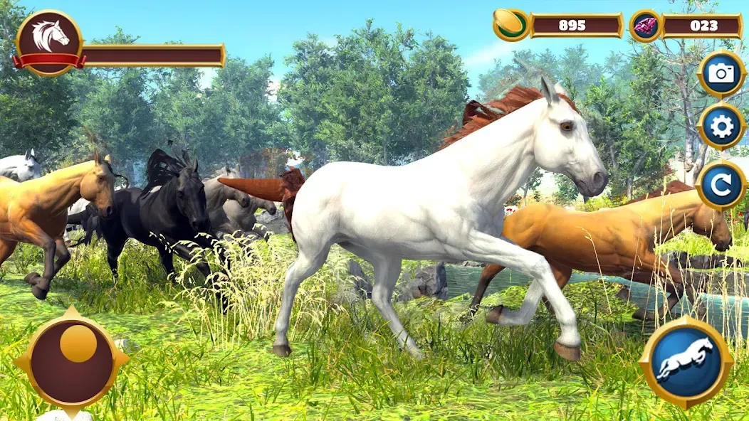 Virtual Horse Family Simulator МОД/Взлом [Меню, Бесконечные монеты и Открытые уровни] Screenshot 1