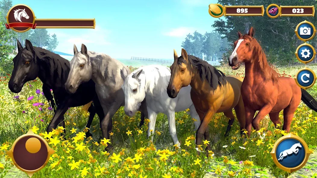 Virtual Horse Family Simulator МОД/Взлом [Меню, Бесконечные монеты и Открытые уровни] Screenshot 2