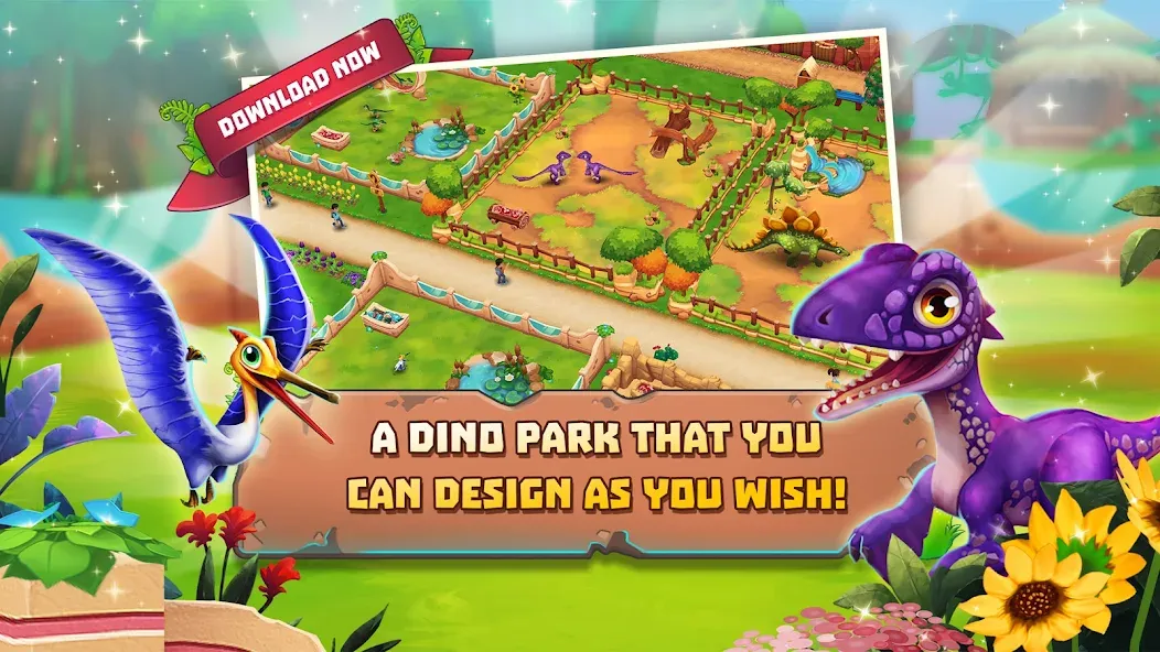 Dinosaur Park – Primeval Zoo (Динозавровый парк) МОД/Взлом [Бесконечные деньги, Монеты и Мега MOD] Screenshot 1