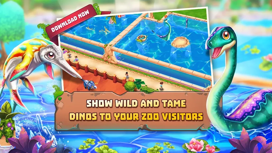 Dinosaur Park – Primeval Zoo (Динозавровый парк) МОД/Взлом [Бесконечные деньги, Монеты и Мега MOD] Screenshot 2