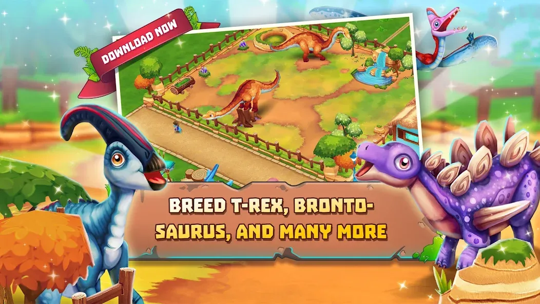 Dinosaur Park – Primeval Zoo (Динозавровый парк) МОД/Взлом [Бесконечные деньги, Монеты и Мега MOD] Screenshot 3