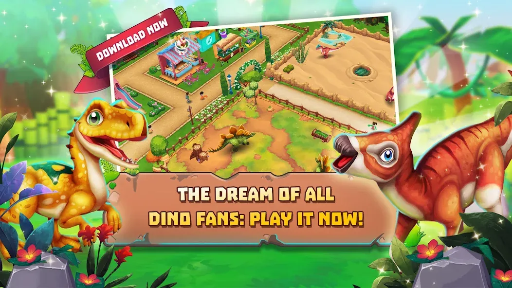 Dinosaur Park – Primeval Zoo (Динозавровый парк) МОД/Взлом [Бесконечные деньги, Монеты и Мега MOD] Screenshot 4