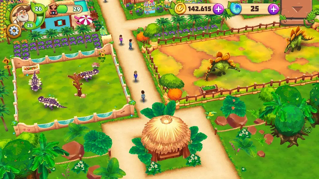 Dinosaur Park – Primeval Zoo (Динозавровый парк) МОД/Взлом [Бесконечные деньги, Монеты и Мега MOD] Screenshot 5