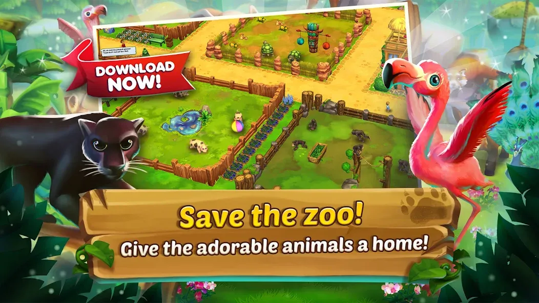 Zoo 2: Animal Park (Зу 2) МОД/Взлом [Много монет, Открытые уровни и Мега MOD] Screenshot 1