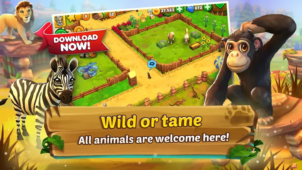 Zoo 2: Animal Park (Зу 2) МОД/Взлом [Много монет, Открытые уровни и Мега MOD] Screenshot 3