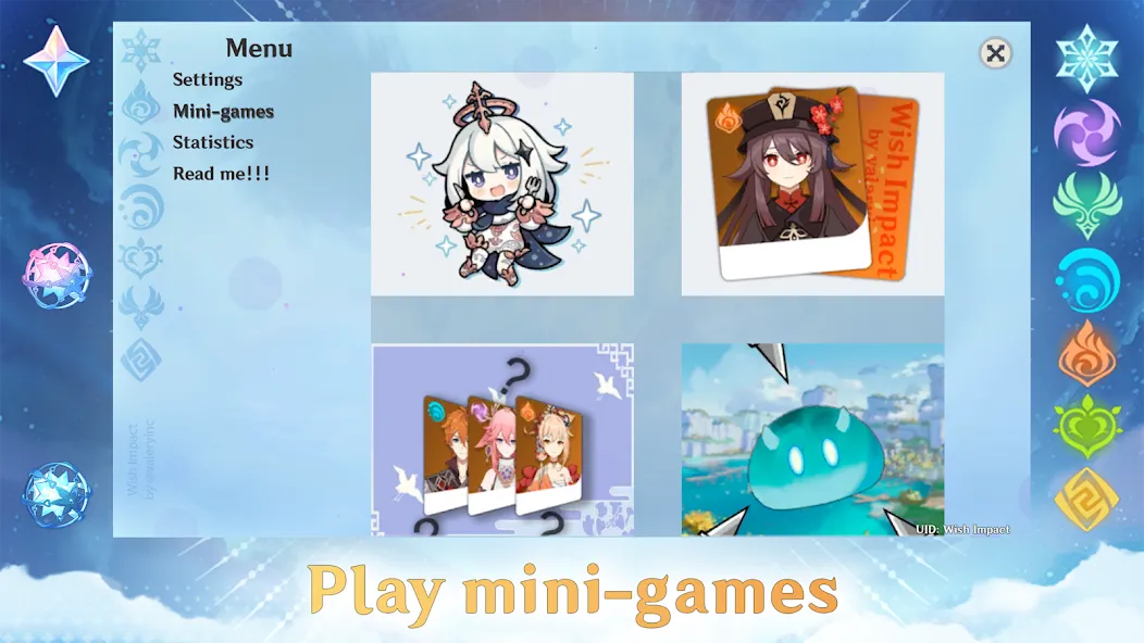 Wish Impact: Genshin Wish Sim (Уиш Импакт) МОД/Взлом [Все открыто, Дополнительные деньги и Меню MOD] Screenshot 5