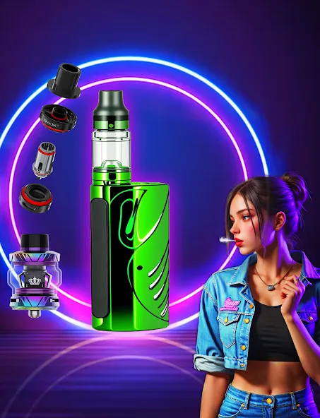 Virtual Vape Smoke Simulation (Виртуальное имитирование дыма от вэйпа) МОД/Взлом [Много денег, Монет и Все открыто] Screenshot 3
