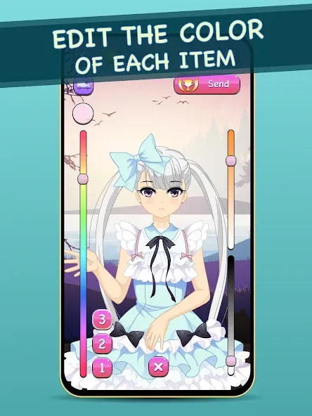 Anime Dress Up for Adults МОД/Взлом [Много монет, Открытые уровни и Мега MOD] Screenshot 4