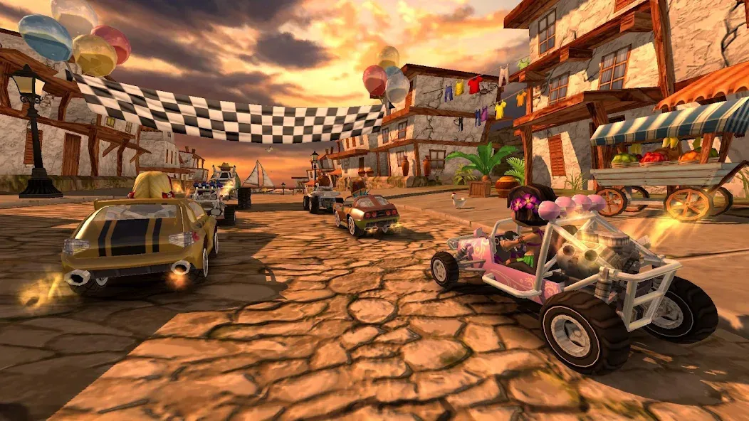 Beach Buggy Racing (Бич Багги Рейсинг) МОД/Взлом [Меню, Бесконечные монеты и Открытые уровни] Screenshot 1
