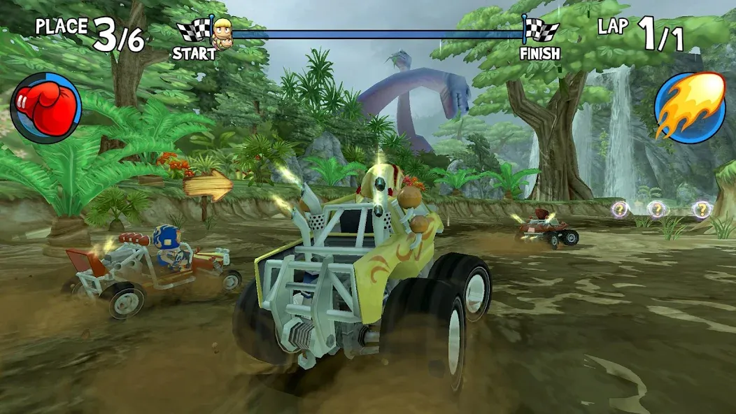 Beach Buggy Racing (Бич Багги Рейсинг) МОД/Взлом [Меню, Бесконечные монеты и Открытые уровни] Screenshot 2
