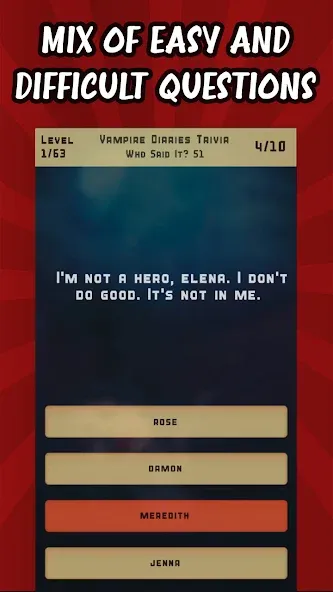 Vampire Diaries Quiz Trivia (Вампирские дневники викторина виктрия) МОД/Взлом [Бесконечные деньги, Монеты и Мега MOD] Screenshot 4