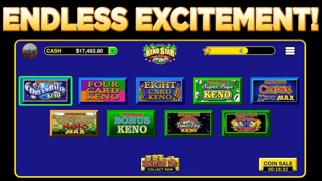 Keno Star - Multi Card Games (Кино Стар) МОД/Взлом [Меню, Бесконечные монеты и Открытые уровни] Screenshot 5