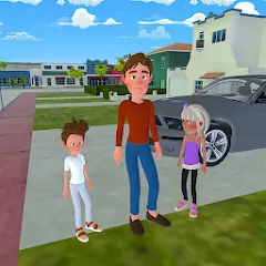 Скачать Super Dad Virtual : Happy Game Взлом (Много денег) на Андроид бесплатно