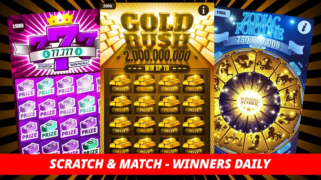 Lottery Scratchers - Winners МОД/Взлом [Все открыто, Дополнительные деньги и Меню MOD] Screenshot 1