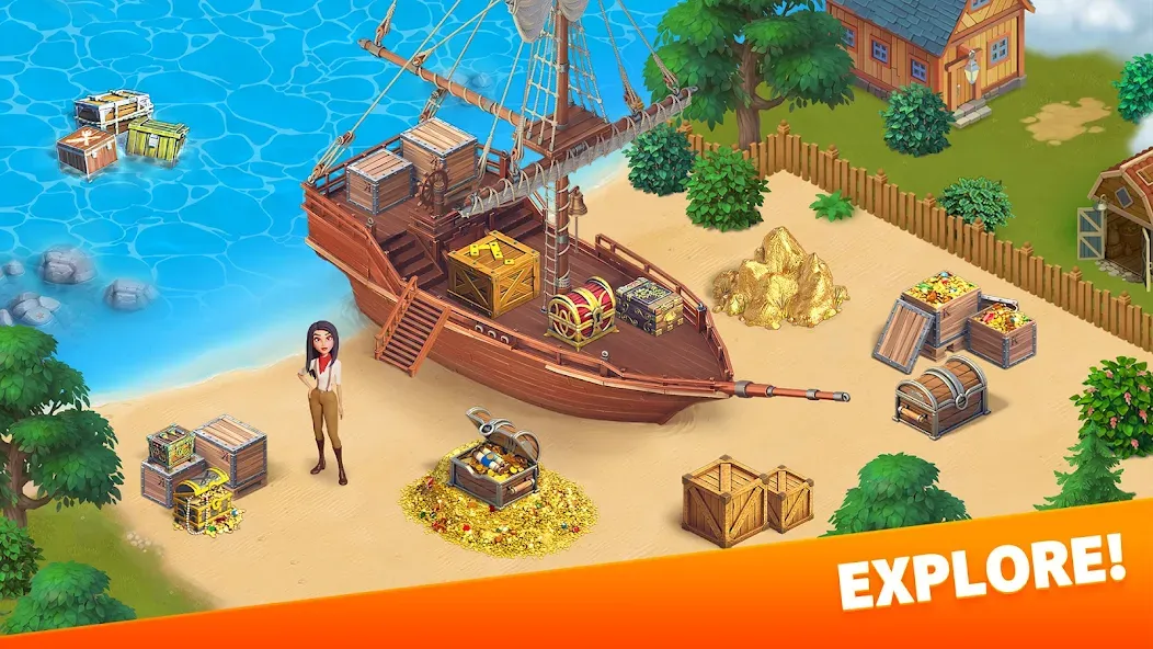 Klondike Adventures: Farm Game МОД/Взлом [Бесконечные деньги, Монеты и Мега MOD] Screenshot 5