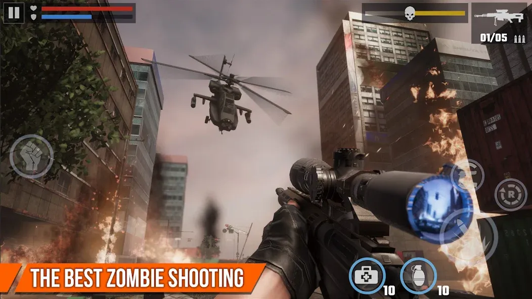Dead Target: Zombie Games 3D МОД/Взлом [Меню, Бесконечные монеты и Открытые уровни] Screenshot 4