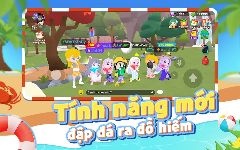 Play Together VNG (Плей Тугезер ВНГ) МОД/Взлом [Меню, Бесконечные монеты и Открытые уровни] Screenshot 2