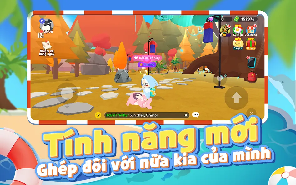Play Together VNG (Плей Тугезер ВНГ) МОД/Взлом [Меню, Бесконечные монеты и Открытые уровни] Screenshot 4