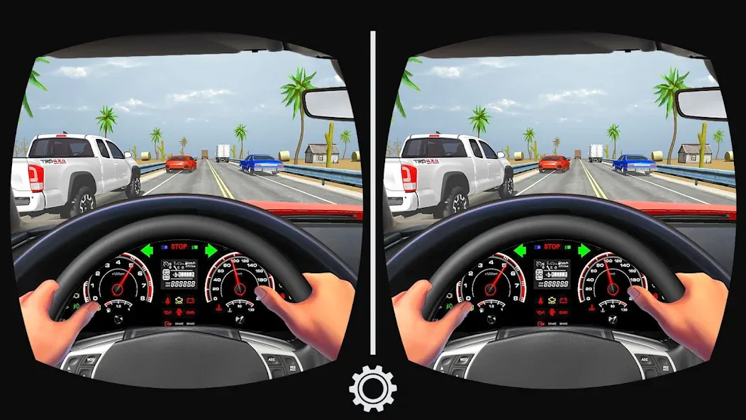 VR Traffic Racing In Car Drive (ВР Трафик Гонки на Автомобиле Вождения) МОД/Взлом [Меню, Бесконечные монеты и Открытые уровни] Screenshot 1
