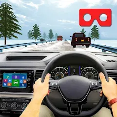 Скачать Взломанная VR Traffic Racing In Car Drive (Много денег) на андроид